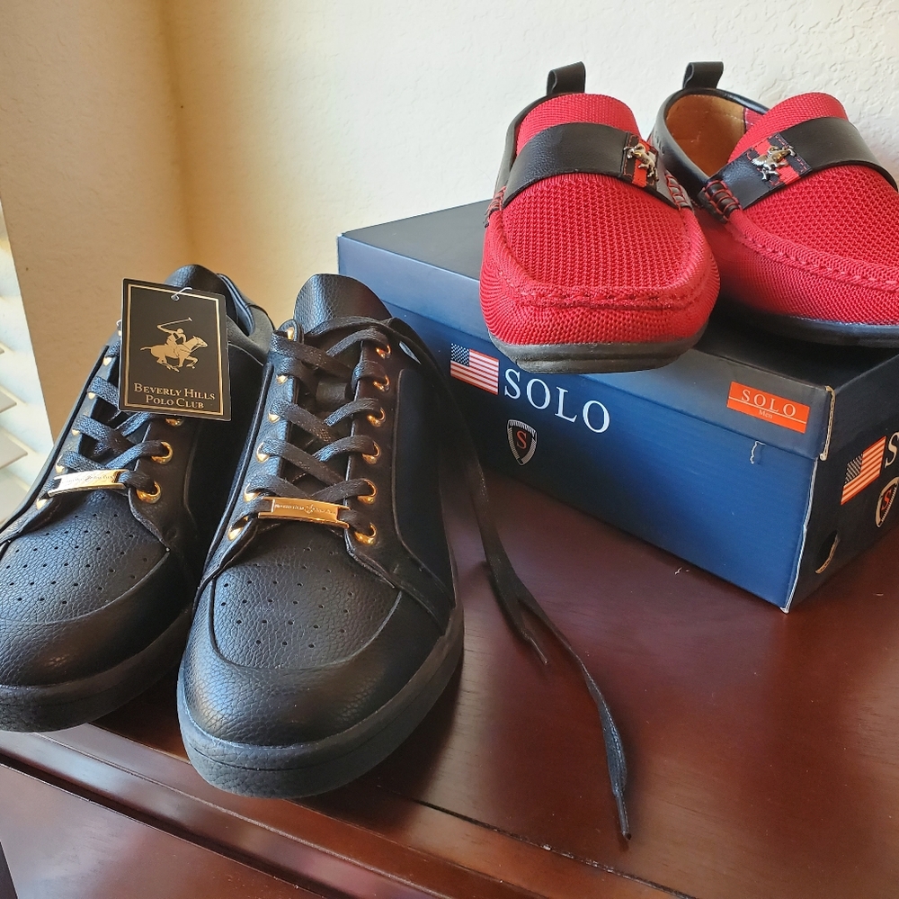2 pair of never worn shoes by Polo and Solo